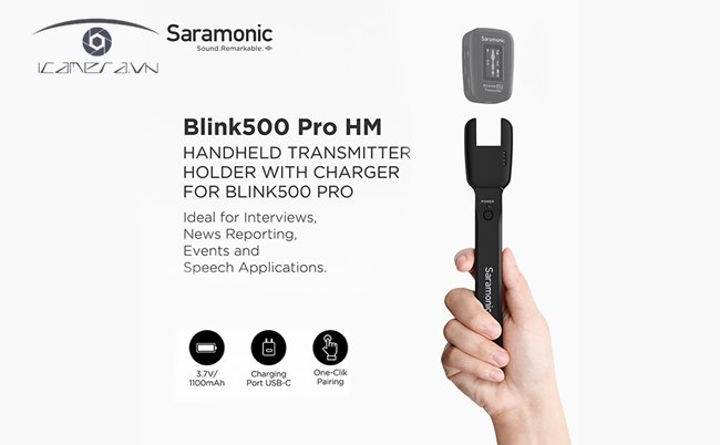 Tay Cầm Tích Hợp Pin Saramonic Blink 500 Pro HM