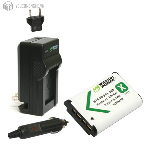 Bộ 1 pin 1 sạc cho máy ảnh Sony NP-BX1 Wasabi