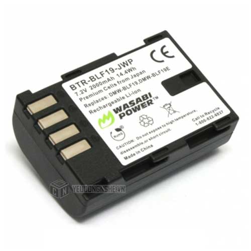 Bộ 2 pin 1 sạc cho Panasonic DMW - BLF19 Wasabi