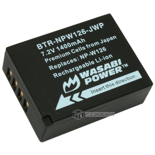 Bộ 2 pin 1 sạc cho máy ảnh Fujifilm NP-W126 Wasabi
