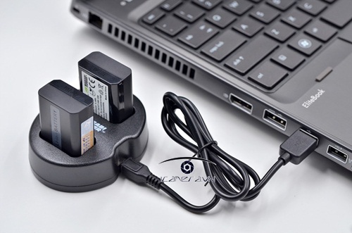 Bộ 2 pin và sạc đôi cho Canon Wasabi E6