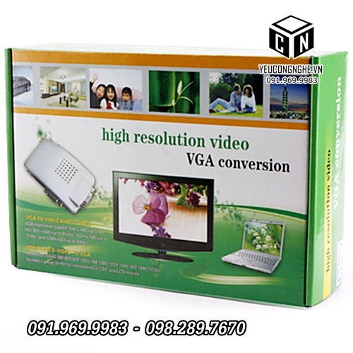Thiết bị chuyển đổi tín hiệu VGA ra Video S-Video VGA high resolution video conversion