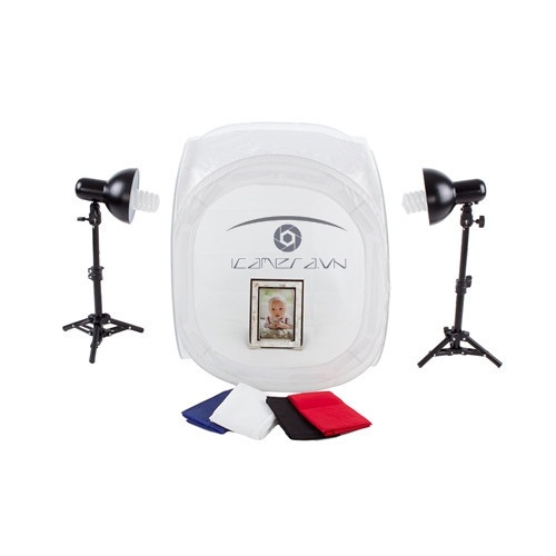 Bộ đèn lùn set up ánh sáng studio hộp chụp, lồng chụp sản phẩm Light Kit LK-45W