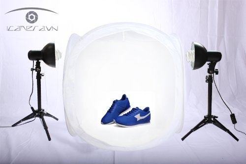 Bộ đèn lùn set up ánh sáng studio hộp chụp, lồng chụp sản phẩm Light Kit LK-45W