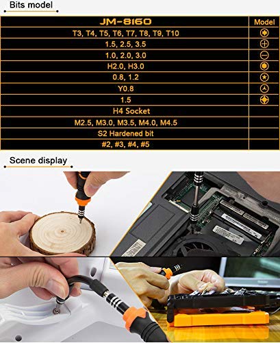 Bộ tua vít cầm tay sửa điện thoại, máy tính, thiết bị điện tử 33 trong 1 JAKEMY JM-8160