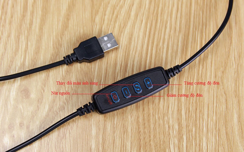 Bộ giá đỡ livestream có đèn LED 2 trong 1 kẹp thành bàn LSS-021