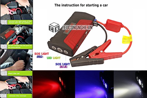 Bộ khởi động, sạc điện, thoát hiểm đa năng xe hơi Automobile multifunction jump starter High Power TM15
