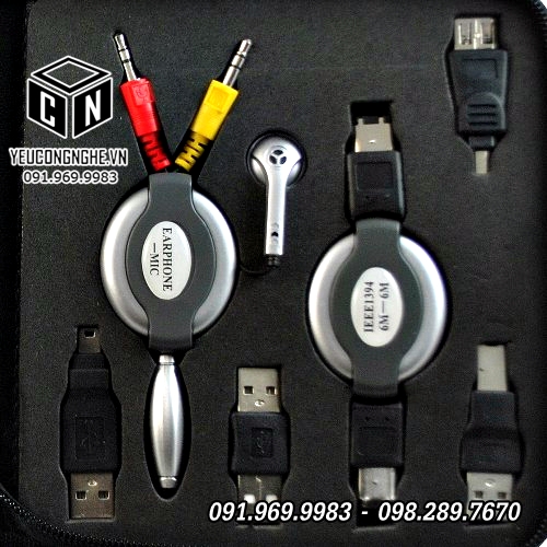 Bộ kit đầu nối chuyển đổi các cáp kết nối Travel Cable Bag 14 trong 1