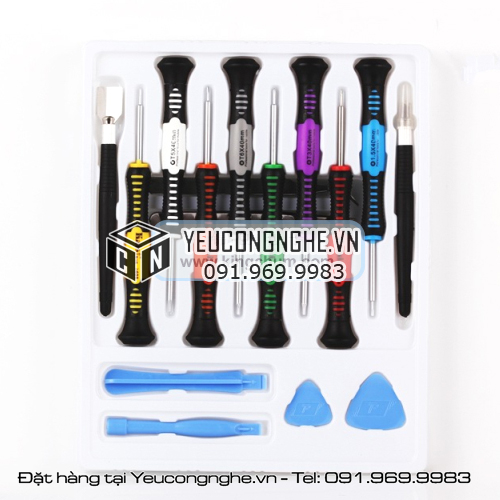 Bộ dụng cụ mở và sửa chữa iPhone chất lượng tốt 16 trong 1 hãng Kaisi
