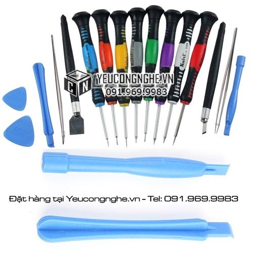Bộ dụng cụ mở và sửa chữa iPhone chất lượng tốt 16 trong 1 hãng Kaisi