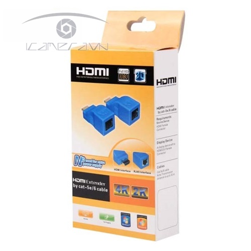 Bộ kéo dài HDMI qua cáp mạng Cat5E/6 chuẩn RJ45 30m