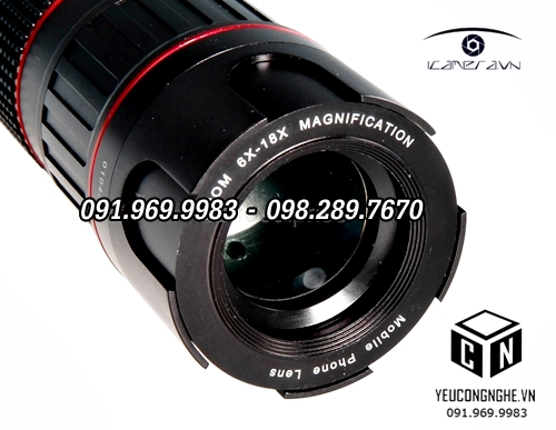 Bộ ống kính tele điều chỉnh tiêu cự 6-18x đa năng pro như lens DSLR