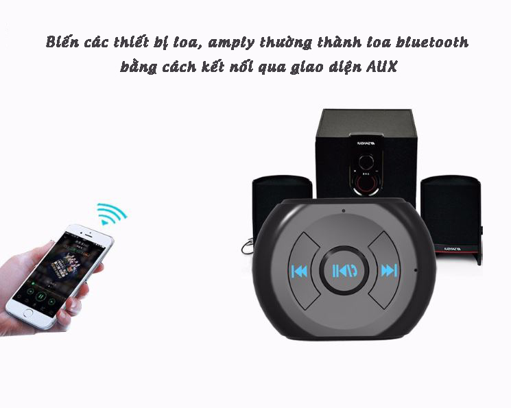 Bộ thu phát Bluetooth Vention 4.0 VAB-S12 nâng cấp loa thường thành loa bluetooth