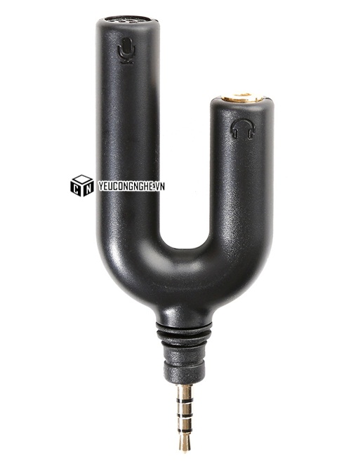 Boya BY-AUM3 3.5mm TRRS Microphone tai nghe Splitter Adapter chia loa và mic cho iPhone 6 6S 5 5S 4 4S iPad iPod Touch