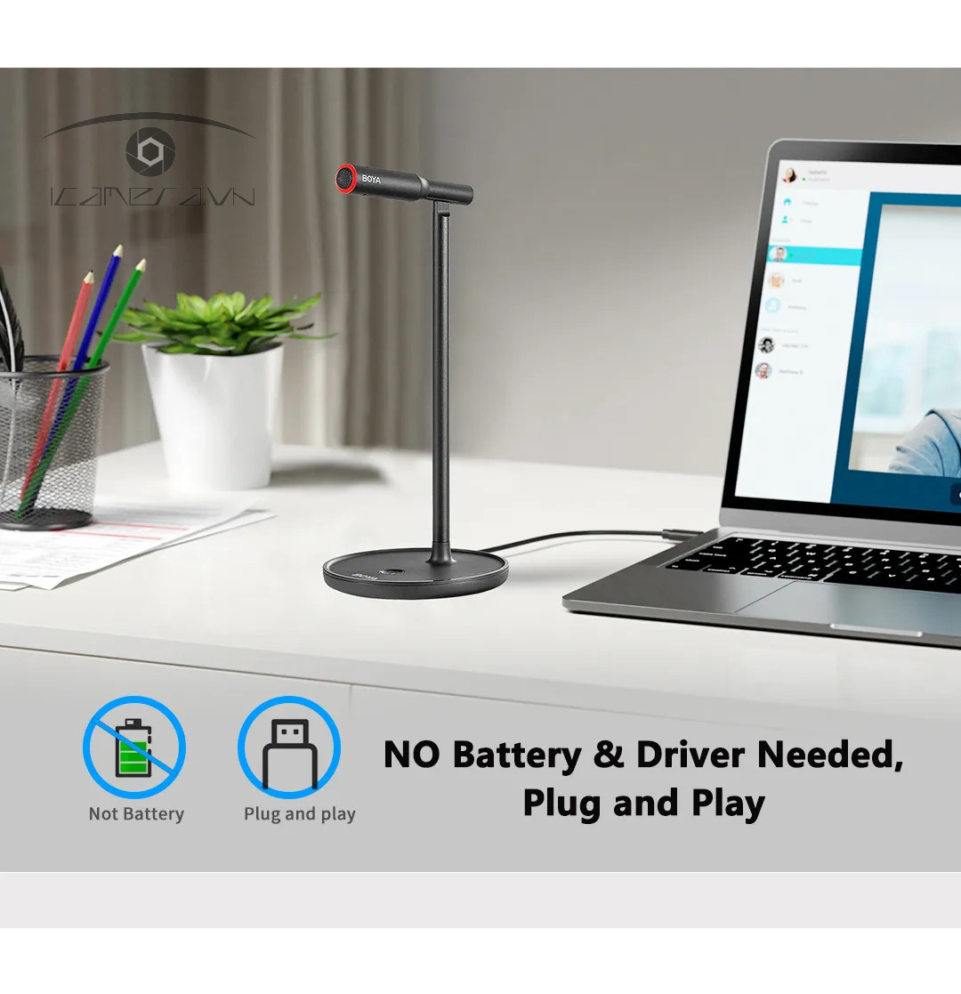 BOYA BY-CM1 - Micro Cardioid cổng USB cho máy tính