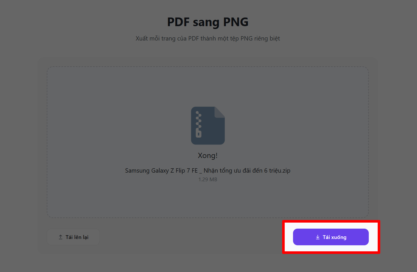 Hướng dẫn cách chuyển PDF sang PNG bằng AI (online)