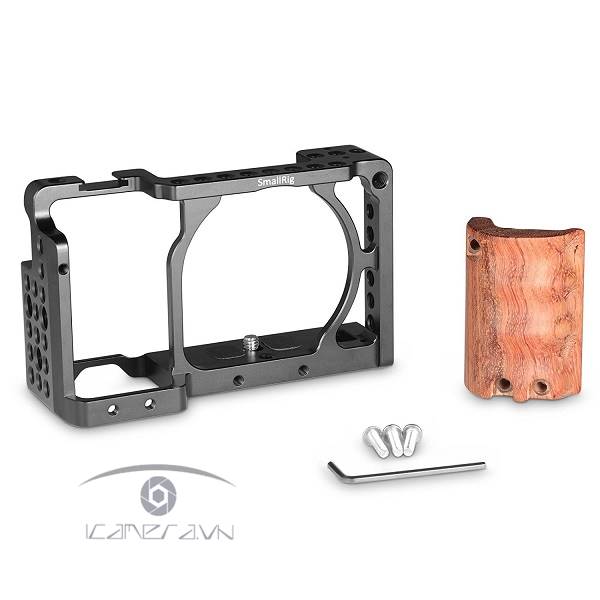 Khung SmallRig Cage với báng cầm bằng gỗ cho Sony A6000/A6300 (2082)