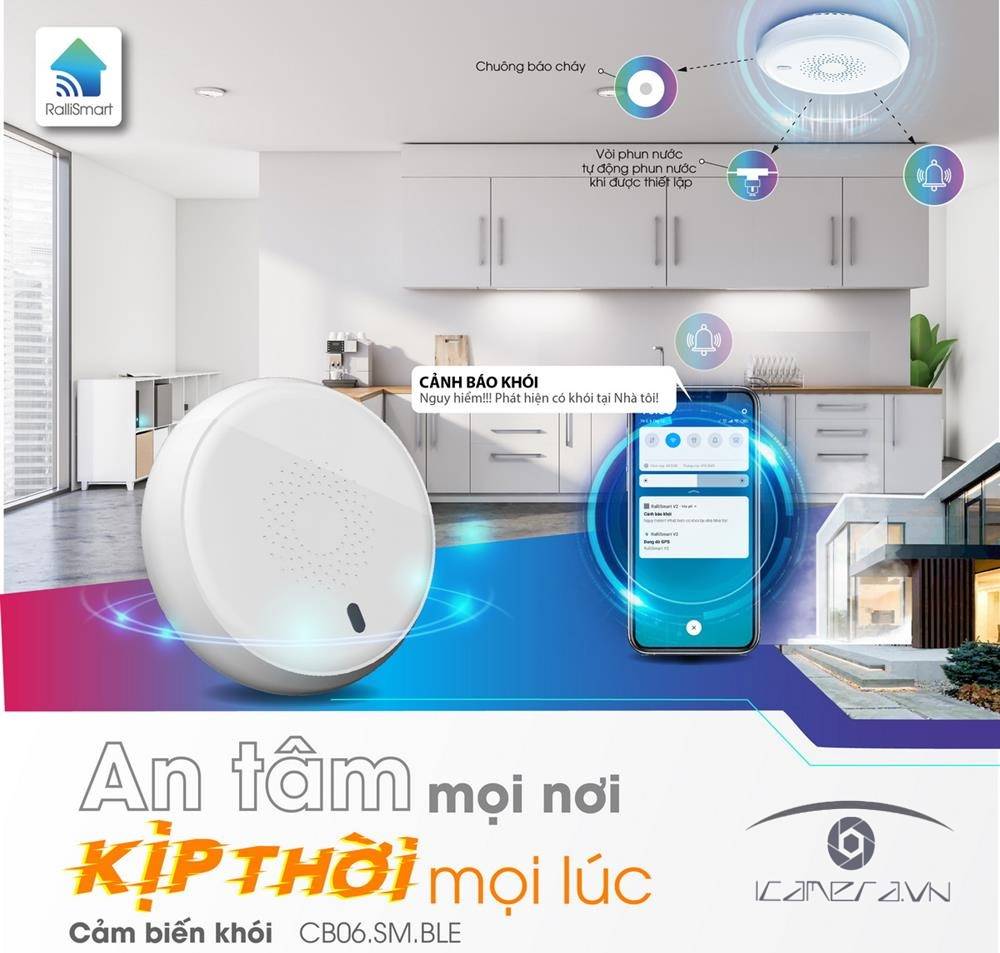 Cảm Biến Khói CB06.SM.BLE Rạng Đông (Bluetooth)