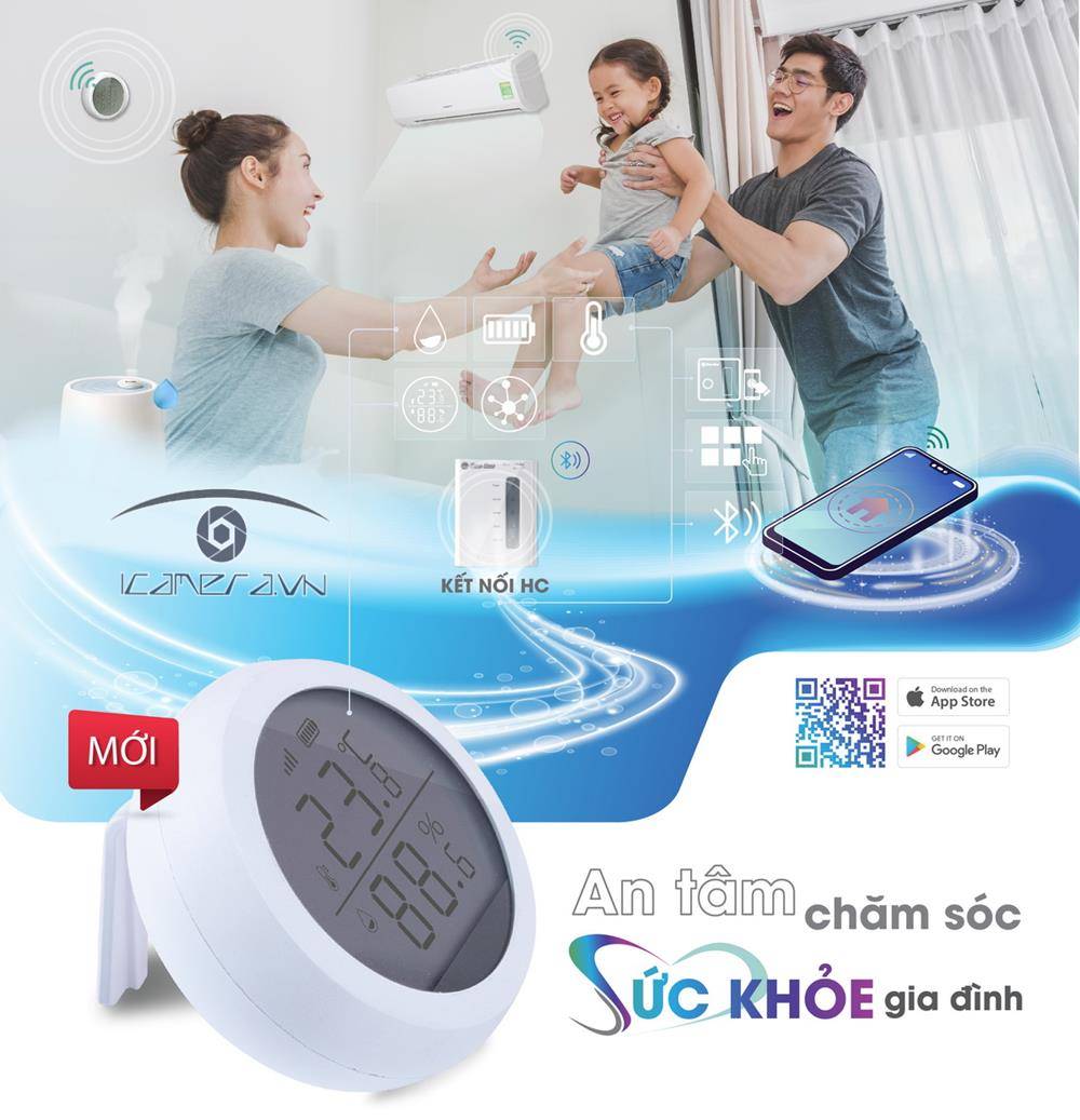 Cảm biến nhiệt độ, độ ẩm CB07.TE.BLE Rạng Đông (Bluetooth)