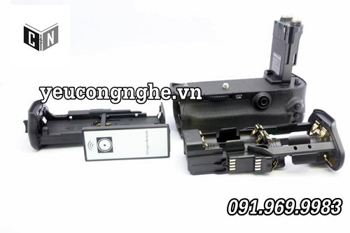 Đế pin Canon 5D mark III battery grip kèm điều khiển, khay pin tiểu AA