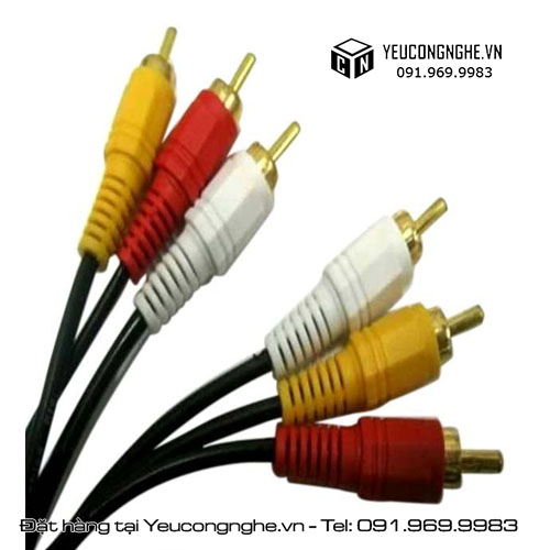 Dây giắc hai đầu 3RCA ra 3RCA kết nối thiết bị âm thanh audio cable