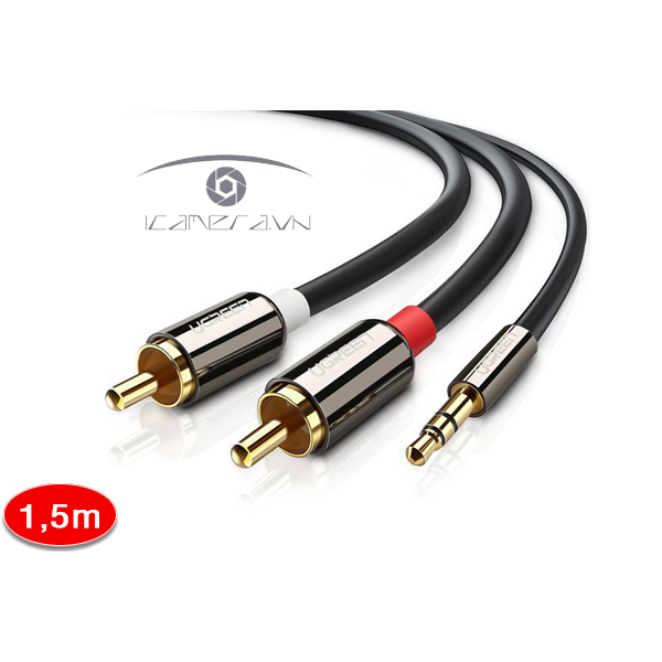 Cáp Audio 1 ra 2 dài 1,5m cao cấp Ugreen 10583 chính hãng