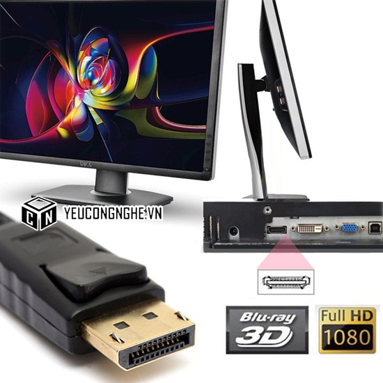 Cáp chuyển đổi cổng Displayport ra đầu HDMI adapter cable giá rẻ