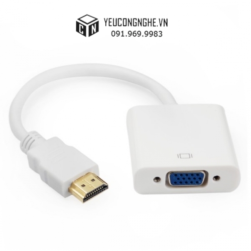 Cáp chuyển đổi cổng HDMI ra VGA cho Tivi Máy Chiếu Laptop