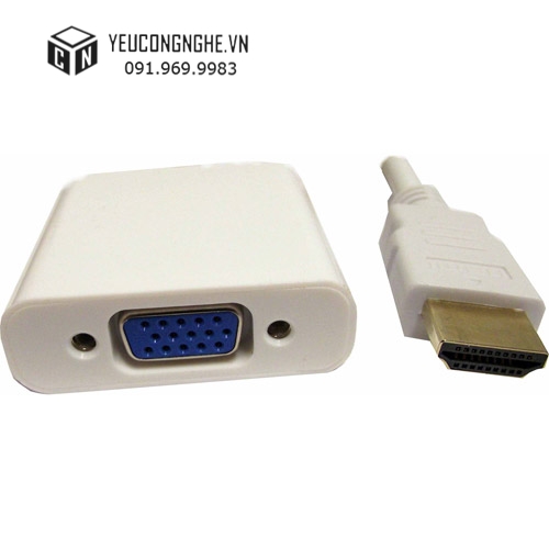 Cáp chuyển đổi cổng HDMI ra VGA cho Tivi Máy Chiếu Laptop