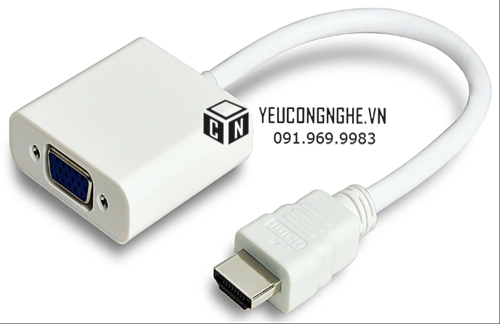 Cáp chuyển đổi cổng HDMI ra VGA cho Tivi Máy Chiếu Laptop