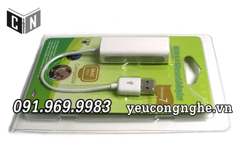 Thiết bị cáp kết nối Macbook Air, Macbook Pro với cổng Ethernet (LAN) - USB Ethernet Adapter