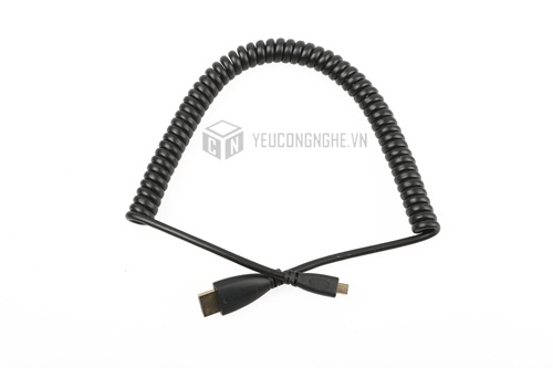 Cáp HDMI ra micro HDMI dạng lò xo xoắn HD-001