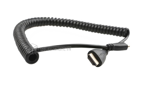 Cáp HDMI ra micro HDMI dạng lò xo xoắn HD-001