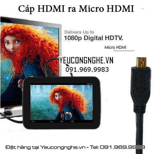 Cáp HDMI ra micro HDMI giá rẻ chất lượng hình ảnh ổn định 1.5m