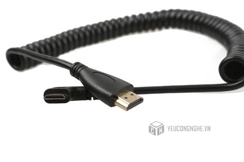 Cáp HDMI ra mini HDMI dạng xoắn lò xo HD-002