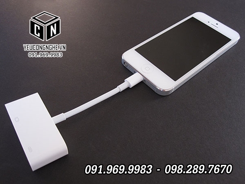 Cáp nối iPhone 7 6 5/5s iPad Mini lightning với máy chiếu VGA chính hãng Apple