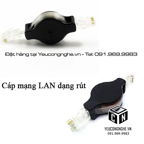 Dây mạng Lan tự cuốn RJ45 dây rút bấm sẵn 2 đầu