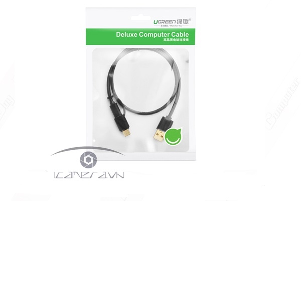 Cáp Micro USB to USB với 1 cổng USB type C dài 1m Ugreen 30171