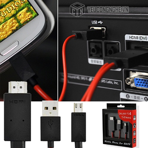 Cáp Mobile phone for HDTV MHL to HDMI media adapter cho Samsung Galaxy