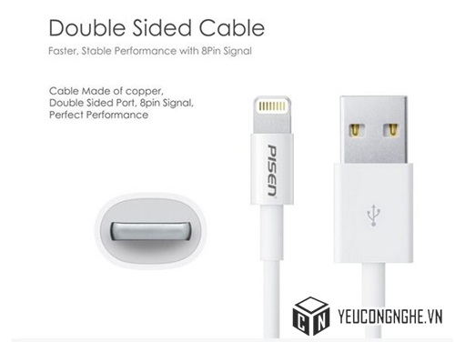 Cáp sạc và truyền dữ liệu iPhone 7 6 5, iPad tốc độ cao Pisen