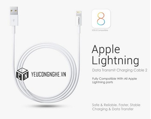 Cáp sạc và truyền dữ liệu iPhone 7 6 5, iPad tốc độ cao Pisen