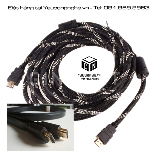 Cáp HDMI 5m kết nối cổng cho tivi, chất lượng dây tốt nhất