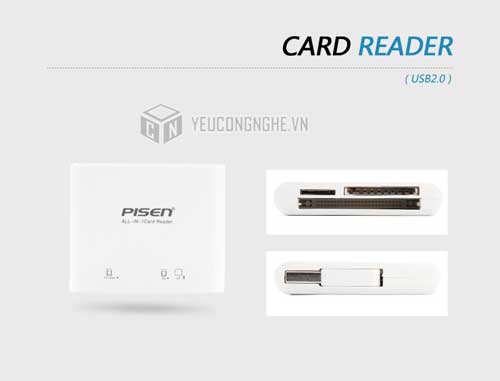 Đầu đọc thẻ Pisen All-in-one USB 2.0