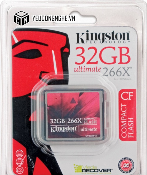 Thẻ nhớ CF 32Gb Kingston Compact Flash 266x tốc độ cao chính hãng