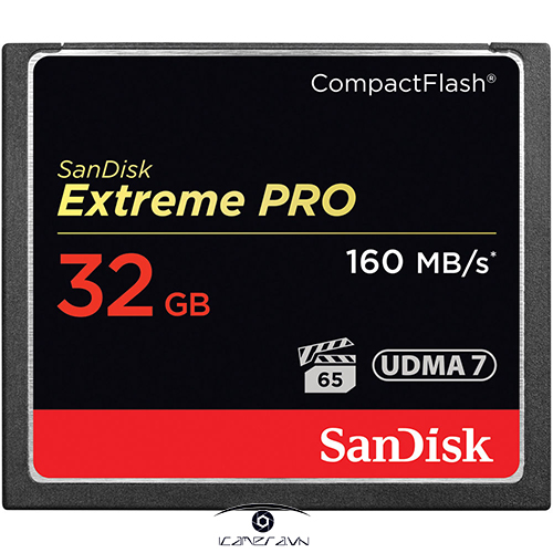 Thẻ nhớ CF Extreme Pro 32GB Sandisk VPG65 UDMA7, 160MB/s R, 150MB/s W SDCFXPS-032G-X46