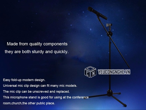 Chân đế micro đứng Mic Stand kèm Boom Arm giá rẻ MS-001