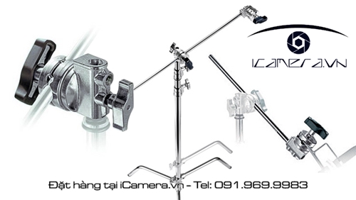 Chân đèn C-stand Turtle Base kèm griphead cho phim trường cỡ lớn 3.2m