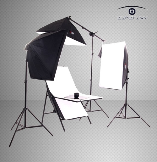 Chân đèn kèm boom arm tay khuỷu, khớp nối Studio Lighting 2m