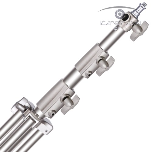 Chân đèn inox Qihe J288S 2.8m quay phim, chụp ảnh cho studio