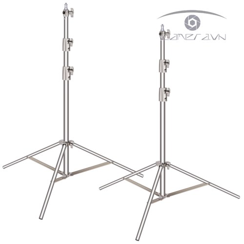 Chân đèn inox Qihe J288S 2.8m quay phim, chụp ảnh cho studio